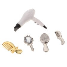 5Pieces Adorable Hair Care Salon Set Bathroom Accessories for 1/12 Dollhouse Bathroom Care Accessories price