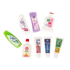 8PC Dollhouse Miniature 1:12 Scale Toiletries Shower Gel Toothpaste Accessories Bathroom Care Accessories price