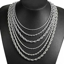 Chain Link Curb Necklace Men Women Stainless Steel Silver Gold Silver Necklace price