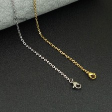 Stainless Steel  Cable Chain 1.5mm 2mm Necklace Pendant Charms Silver Gold Silver Necklace price