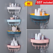 1/2x Kitchen Bathroom Corner Shower Suction Shelf Wall Storage Caddy Rack Basket Bathroom Shelf price