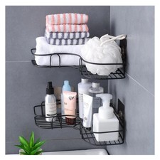 2 PCS Organiser Storage Rack Corner Shower Caddy Self Adhesive Bathroom Shelf Bathroom Shelf price