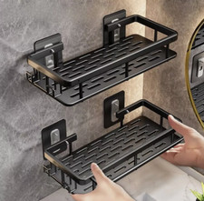 1/2PCS Shower Shelf Rack Bathroom Caddy Organiser Self Adhesive Kitchen Storage Bathroom Shelf price
