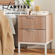 Artiss Bedside Table Drawers Side End Table Storage Cabinet Nightstand Pine LURA Nightstand price