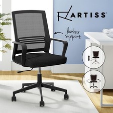 Artiss Ergonomic Mesh Office Chair Computer Desk Chair Mid Back Black Office Computer Desk price