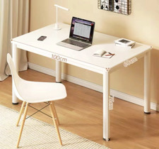Upgraded Office Computer Desk Gaming table White Dining Table 100cm Metal Frame Office Computer Desk price