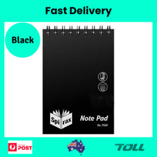 NEW Spirax P560 Pocket Notebook Spiral Top Opening 96 Page 112x77mm Black Notebook & Notepad price