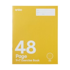 Exercise Book 8mm Ruled 48 Page 225x175mm 9x7" School Office Note Pad Caravan AA Notebook & Notepad price