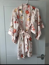 TED BAKER FLORAL PRINT KIMONO STYLE DRESSING GOWN 8/10 Pinks Dressing Gown price
