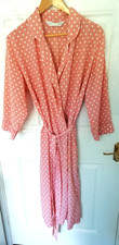 Vintage St Bernard 12 14 Robe Dressing Gown Pale Pink White Spot Polka Dot Belt Dressing Gown price