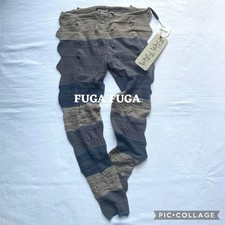 FUGA FUGA Cotton Leggings Spats Free Size Gray Striped Design Leggings price
