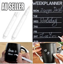 2x White Liquid Chalk Pen Marker For Windows Glass Chalkboard Blackboard Art Marker Pen price
