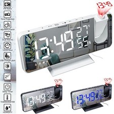 7.5" LED Digital Projection Dual Alarm Clock Snooze FM Radio Timer Monitor USB Alarm Clocks & Radios price