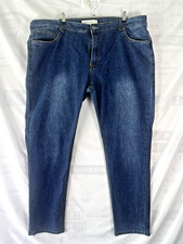 Stitches and Rivets Mens 46x32 Slim Straight Jeans Blue Denim Pants Classic Look Men's Jeans / Denim Trousers price