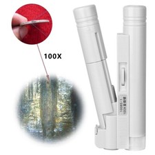 Mini Magnifying Glass 100X Pocket Microscope LED Light Jewelry Loupe Magnifier Microscope price