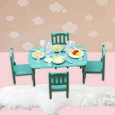 1/12 Dollhouse Dining Room Set Miniature Dollhouse Table And Chair Set Dining Room Set / Set price