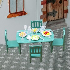 1/12 Dollhouse Dining Room Set Birthday Gifts Dollhouse Furniture Set Dining Dining Room Set / Set price