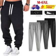 Men's Track Pants Slim Cuff Trousers Sport Tracksuit Casual Plain Black Grey Men's Trousers price