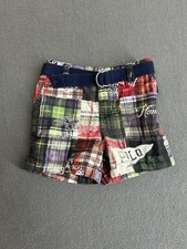 Polo Ralph Lauren Plaid Patchwork Baby  12 Months Shorts Blue White Red Green Baby Shorts price