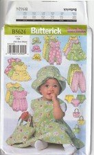 Butterick Sewing Pattern B5624 Baby Romper Jumper Panties and Hat Sz NB Sm Med Baby Trousers price