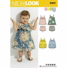 New Look Sewing Pattern 6501 Babies Toddlers NB - L Romper Dress and Panties Baby Trousers price