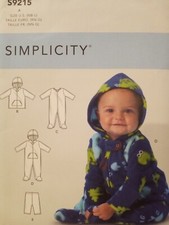 Infant Baby Fleece Footed Romper Pants Jacket Sewing Pattern Simplicity S9215 Baby Trousers price
