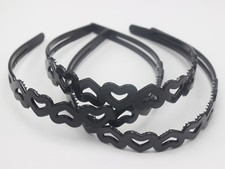 5 Black Plastic Hollow Heart Alice Headbands Hair bands 20mm Hair Accessory Hair Clips, Headbands & Hair Bands price
