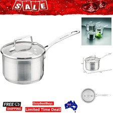Compact 1.2L Stainless Steel Saucepan with Glass Lid – Ideal for Induction Hobs Hobs price