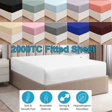 Extra Deep Fitted Sheet Ultra Soft Double/Queen/King Size Bed Sheet Cover Luxury Bed Sheet price