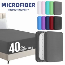 Luxury 2200TC Extra Deep Fitted Sheet Ultra Soft Breathable Single/D/Queen/King Bed Sheet price