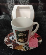 Giftware Coffee Mug & Fabric Coaster Novelty Gift Set Box Ceramic Drink Cup Giftware price