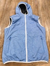 Outrak Women's Hooded Sleeveless Puffer Vest Reversible Zip Blue Black Size 16 Women's Vests price
