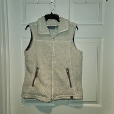 Women's sz S Free Country White Soft Full Zip Vest 2 Pockets Women's Vests price