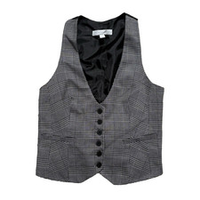 New York & Co Vest Women’s Size 0, Gray Plaid Sleeveless Women's Vests price