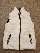 Free Country White Puffer Vest Down Filled Full Zipper Women's Size Large Women's Vests price