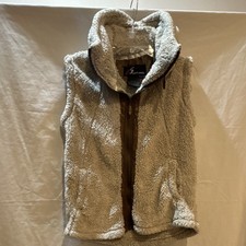 i5 Apparel Women's Gray Hooded Full Zip Vest w/ Pockets Solid Size M Women's Vests price