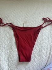 Tropic of C Praia Tie Side Bikini Bottom Poppy Red Size Small Beachwear price