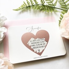 Personalised Will You Be My Bridesmaid Card Scratch off Card Invitation Wedding Invitation Cards price