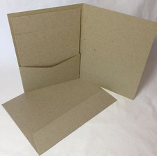Pocket Invitation Cards KRAFT BROWN (20) 120x170mm -  Insert Cards -  Envelopes Invitation Cards price