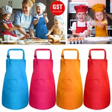 HOT Kids Apron Bib Washable Pocket Waiter Chef Kitchen Cafe Cooking Craft Unisex Kitchen Apron price