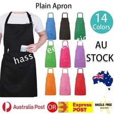 Plain Apron Kitchen Cooking Chef Butcher Washable Bib Waiter Pocket Craft Cafe Kitchen Apron price