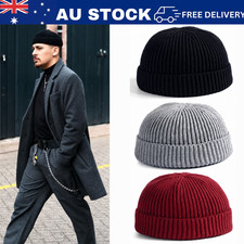 Men Women Mini Fisherman Beanie Winter Spring Hat Soft Knitted Docker Skull Cap Beanies & Caps (Outdoor) price