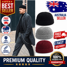 Men Women Mini Fisherman Beanie Winter Spring Hat Soft Knitted Docker Skull Cap Beanies & Caps (Outdoor) price