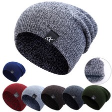 Men Beanie Hat Knitted Men's Winter Slouch Skateboard Ski Cap Warm Outdoor Baggy Beanies & Caps (Outdoor) price