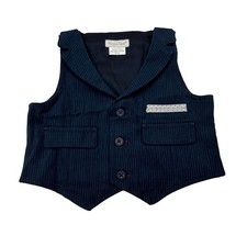 Boys size 0, Mamas & Papas, blue cotton pin stripe formal vest / waistcoat, EUC Baby Waistcoat price