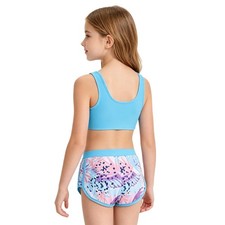 Kids Girls Swimwear Sleeveless Swimsuit Beachwear Set Theme Party Color Block Girls' Beachwear price