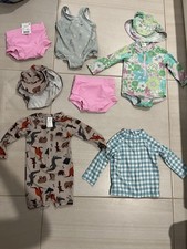 Baby girl Swim wear bundle size 0 includes swim hats and swim nappies too Girls' Beachwear price