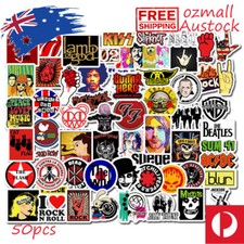 50pcs Music Rock Band Punk Vinyl Decal Stickers Laptop Waterproof Luggage Phone Music price