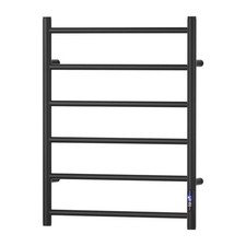 Devanti Heated Towel Rail 6 Round Bars with Timer Electric Heater Warmer Rack Heated Towel Rail price
