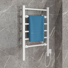 6 Bar Electric Heated Towel Rail, Wall Mounted Towel Rack, Silver Aluminium Heated Towel Rail price